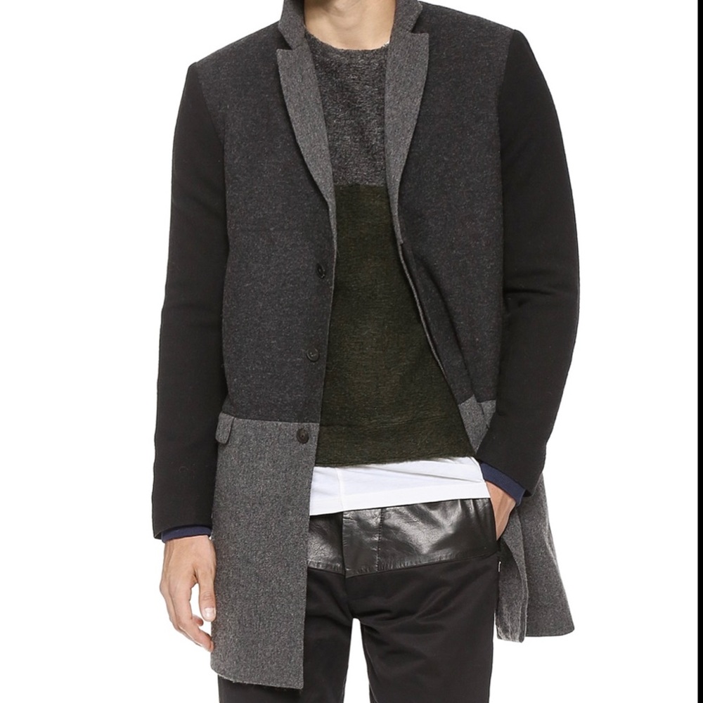 Robert Geller New York Tri Colour Coat